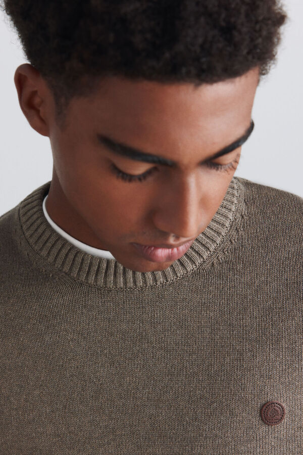 Springfield Jersey cuello redondo liso nude