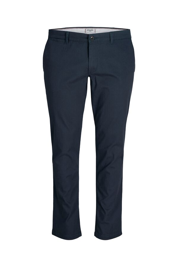 Jack & Jones PLUS Slim fit stretch chinos trousers blue