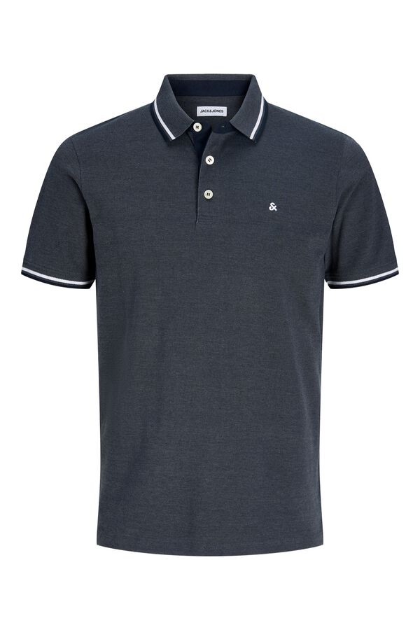 Jack & Jones PLUS Piqu&eacute; regular polo shirt grey