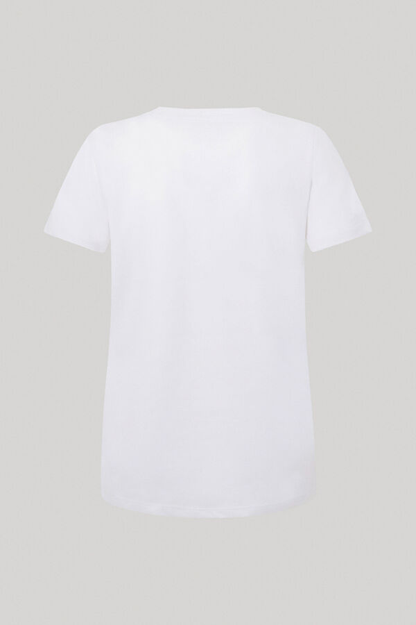 Springfield T-shirt gola em bico Lorette branco