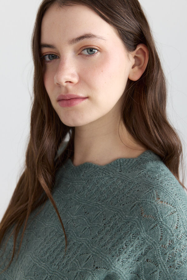 Springfield Pointelle jumper green