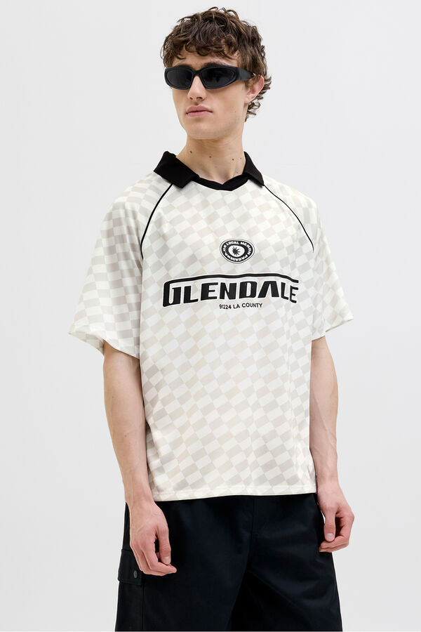 Jack & Jones Polo deportivo loose fit blanco