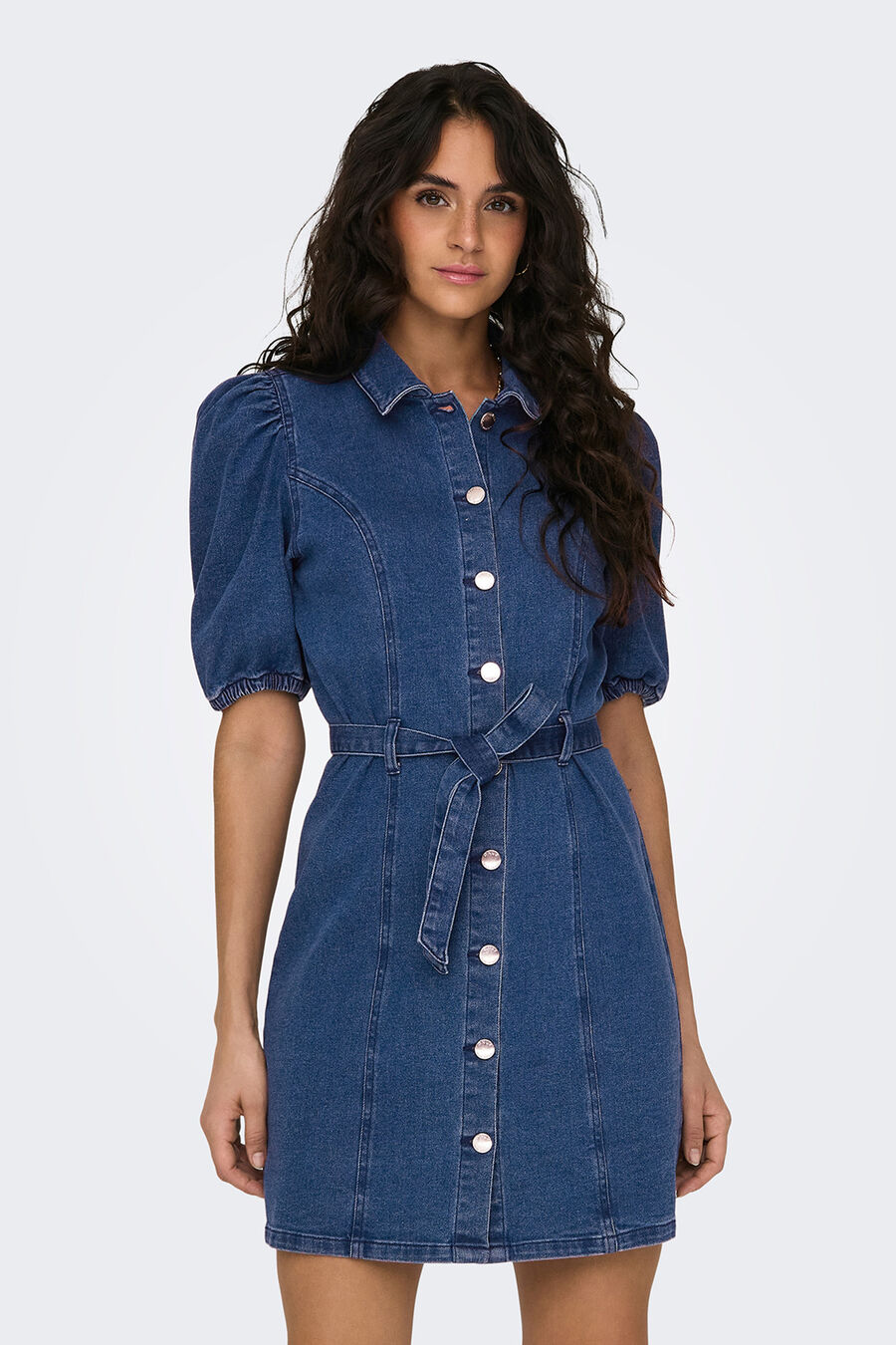 Vestido denim corto