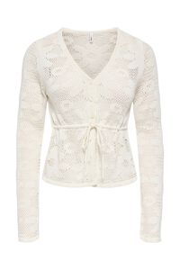 Only Casaco de malha de crochet cortado