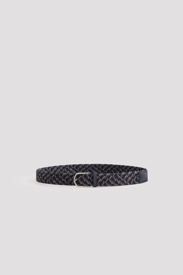 Springfield Multicoloured braided belt blue