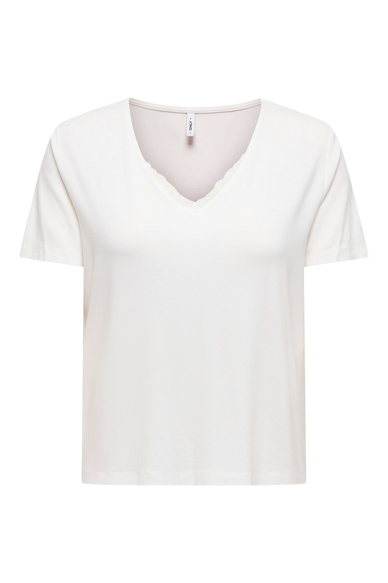 Only Camiseta encaje manga corta
