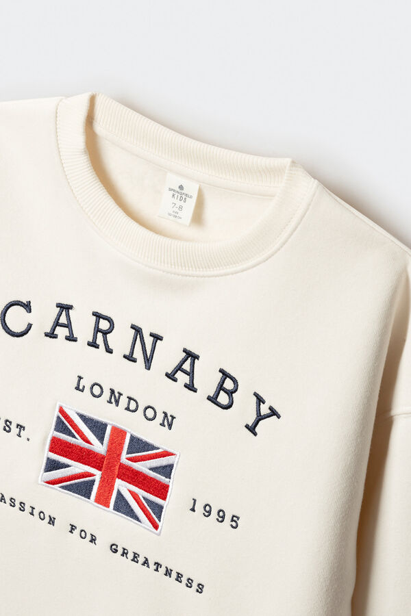 Springfield Kids Sudadera bandera UK niña nude