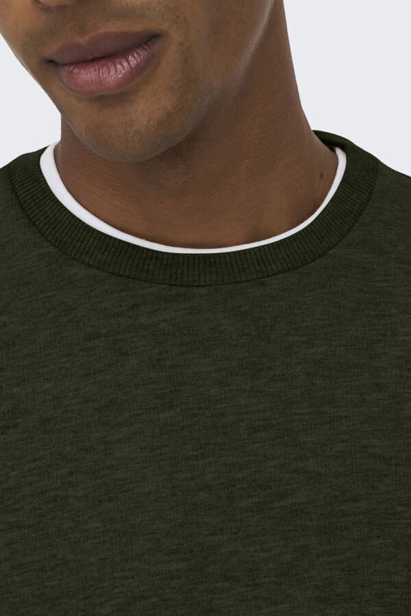 Springfield Round neck sweatshirt zöld