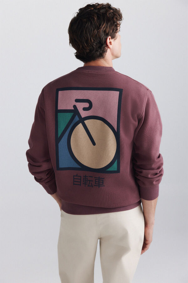 Springfield Crew neck cycling sweatshirt red