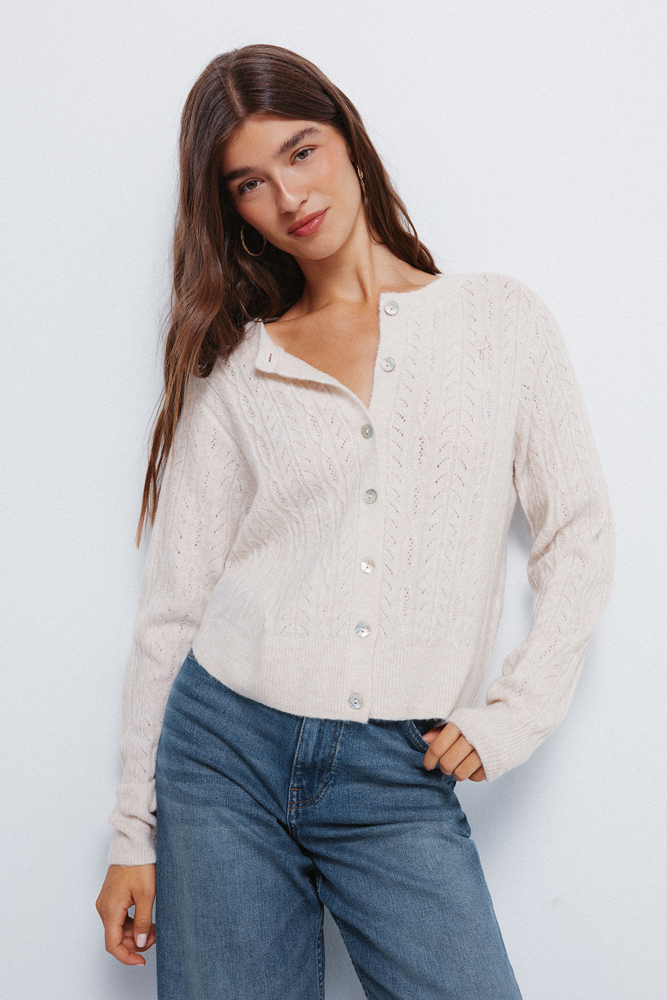 Springfield Pointelle cardigan