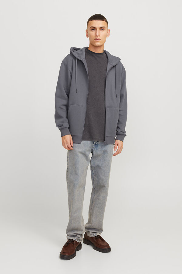 Jack & Jones Sweatshirt mit normaler Passform Grau