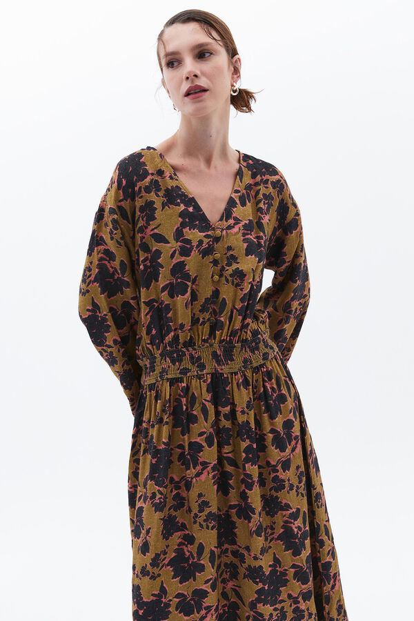 Oxxo Vestido comprido estampado vison