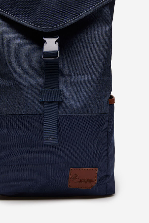 Springfield Blue combination fabric backpack blue