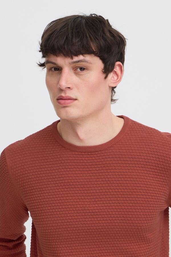 Blend Round neck jumper red