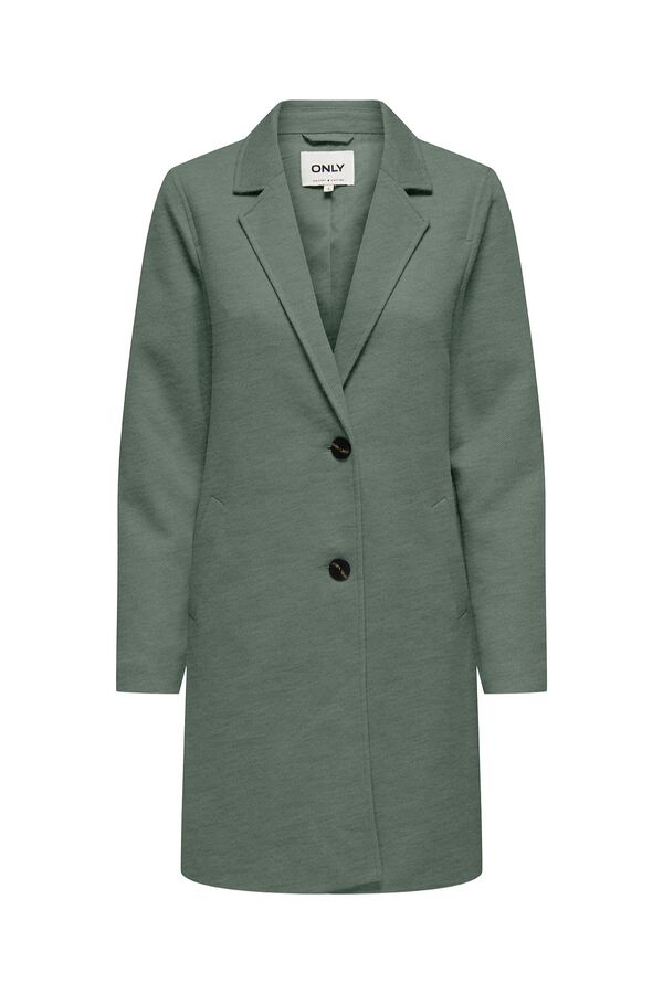 Only Long cloth coat green