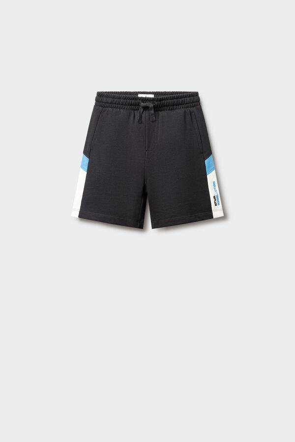 Springfield Kids Bermuda jogger franjas ni&ntilde;o negro