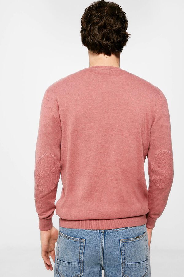 Springfield Osnovni pulover sa zakrpama na laktovima ružičasta