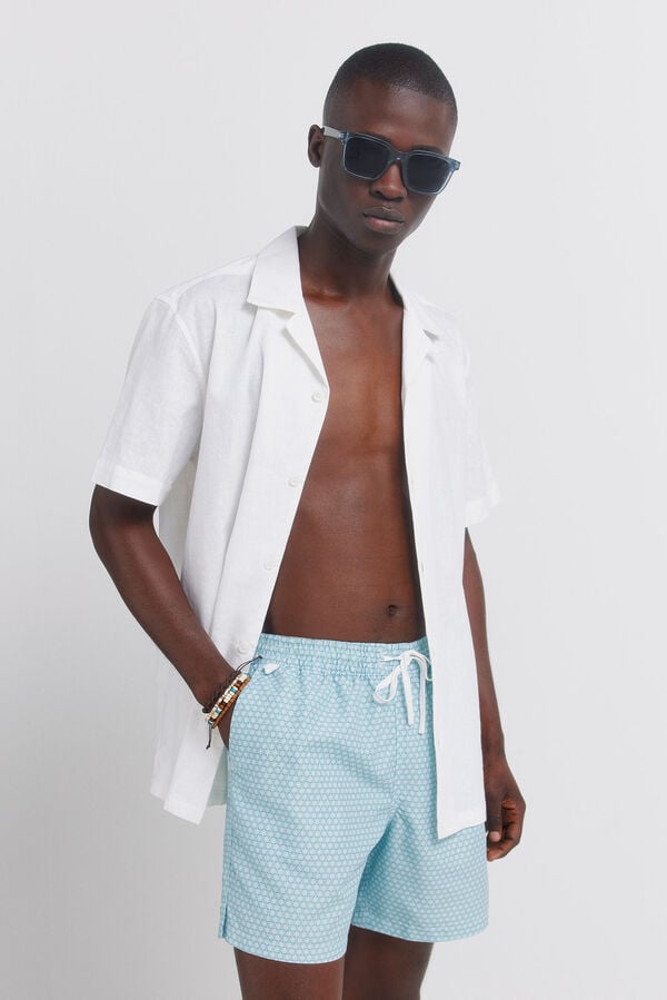 Springfield Geometric print swimwear blue