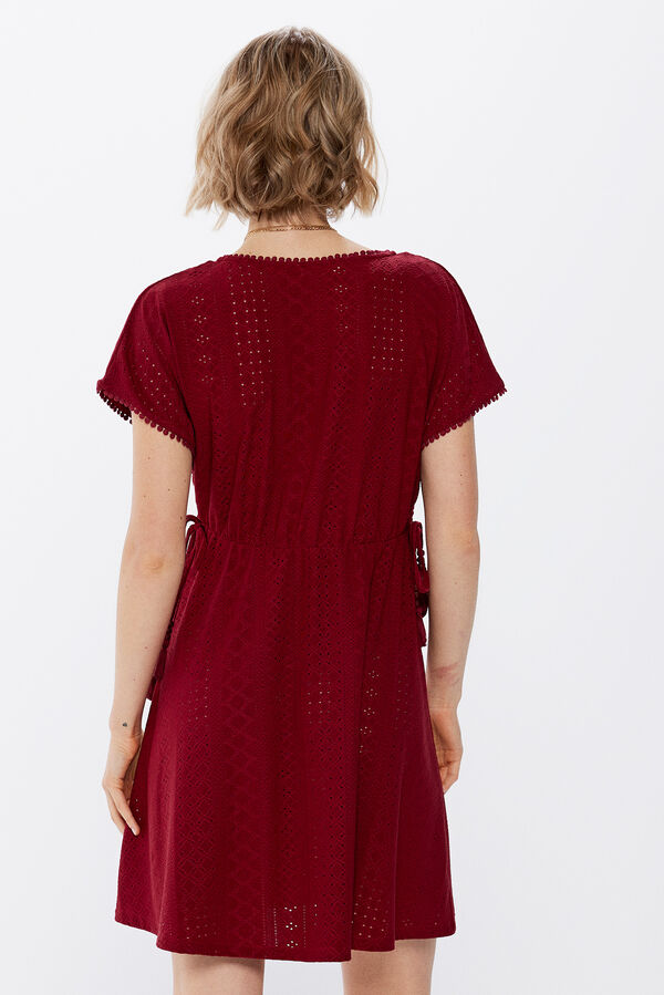 Springfield Short Swiss embroidery tunic dress red