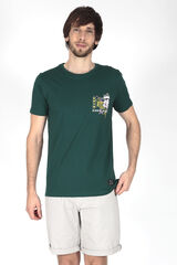 Springfield Camiseta estampada en espalda verde