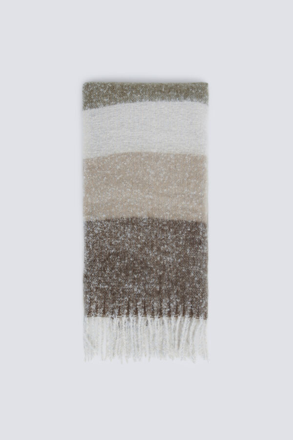 Springfield Striped scarf beige