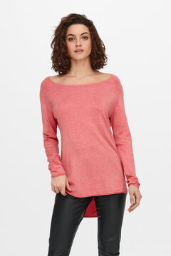 Springfield Round neck jersey-knit jumper pink