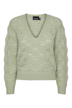 Springfield V-neck jersey-knit jumper green