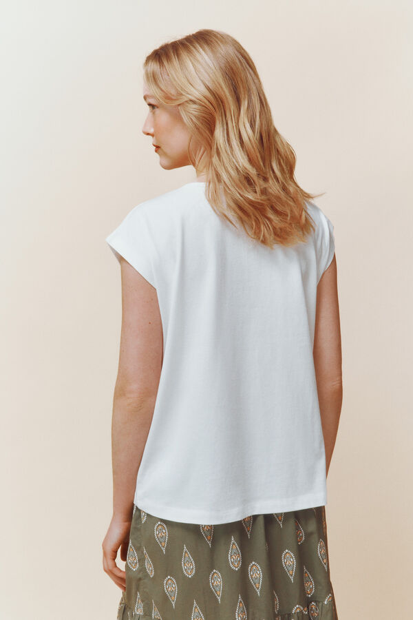 Springfield T-shirt "Voy con todo" beige