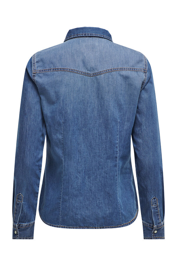 Only lang&auml;rmelig Jeanshemd Blau