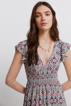 Springfield Short sleeve ruffle dress