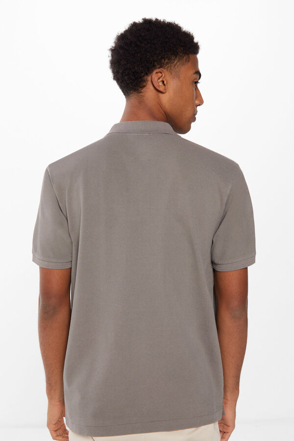 Springfield Special washed piqué polo shirt grey