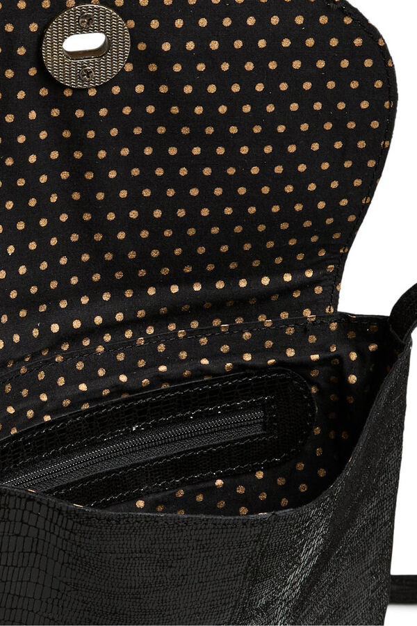 Pieces Leather crossbody bag black