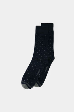 Springfield Duge čarape na mikro točke plava