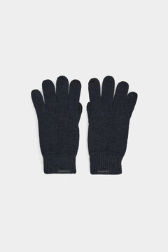 Springfield Two-tone knit gloves navy