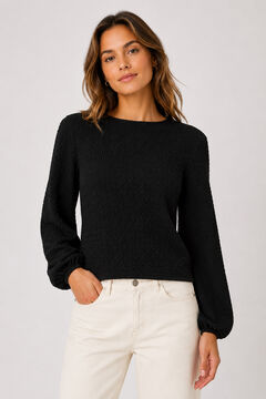 Pieces Blusa de manga comprida preto