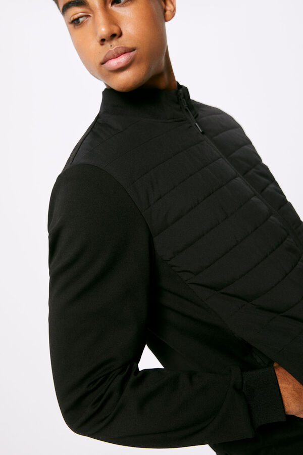 Springfield Combined quilted jacket black