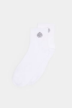 Springfield Socken knöchelhoch New Fit Jacquard-Logo blanco