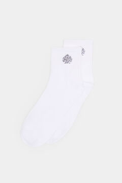 Springfield New fit jacquard logo ankle socks white