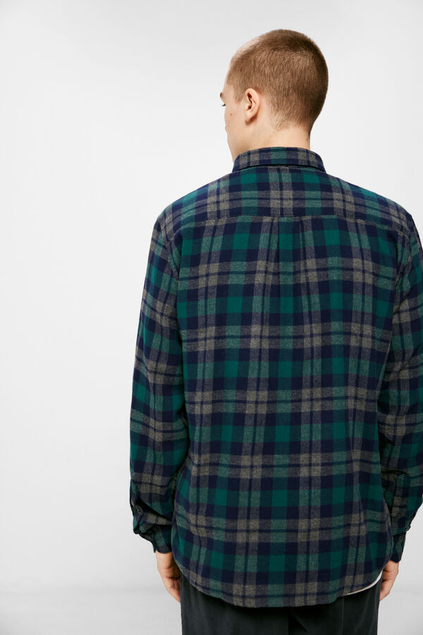 Springfield Checked flannel shirt green