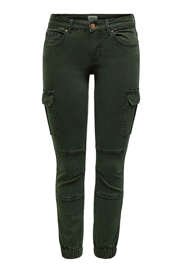 Only Slim fit cargo trousers green
