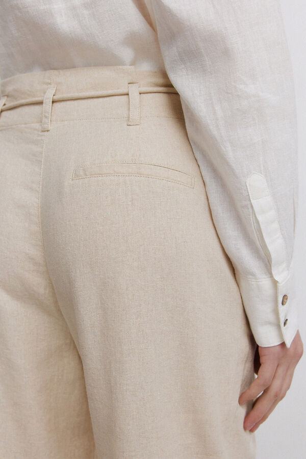 Springfield Linen trousers nude