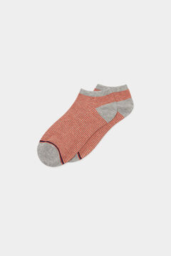 Springfield Micro-stripe ankle socks red