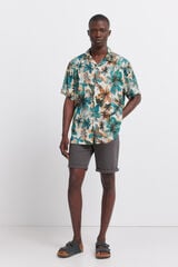 Springfield Washed 5-pocket slim fit Bermuda shorts grey