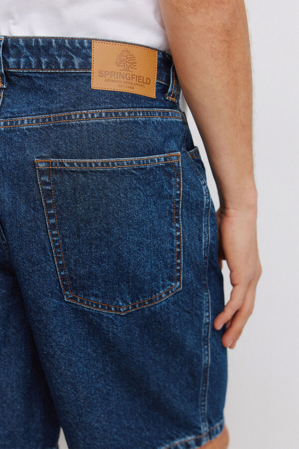 Springfield Bermuda vaquera straight fit azul