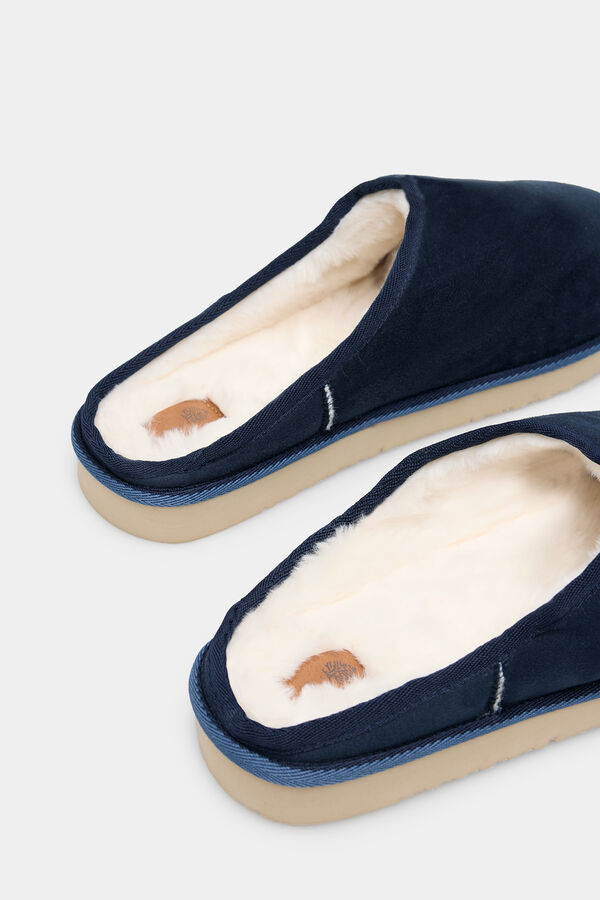 Springfield Two-tone ribbon slipper bluish