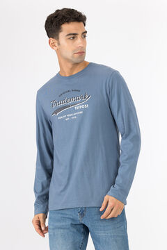 Springfield T-shirt Manga Comprida Justin azul indigo