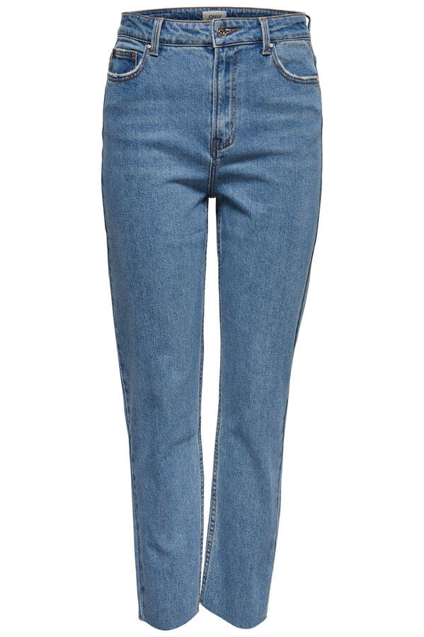Springfield Gerade geschnittene Jeans mit hohem Bund azulado