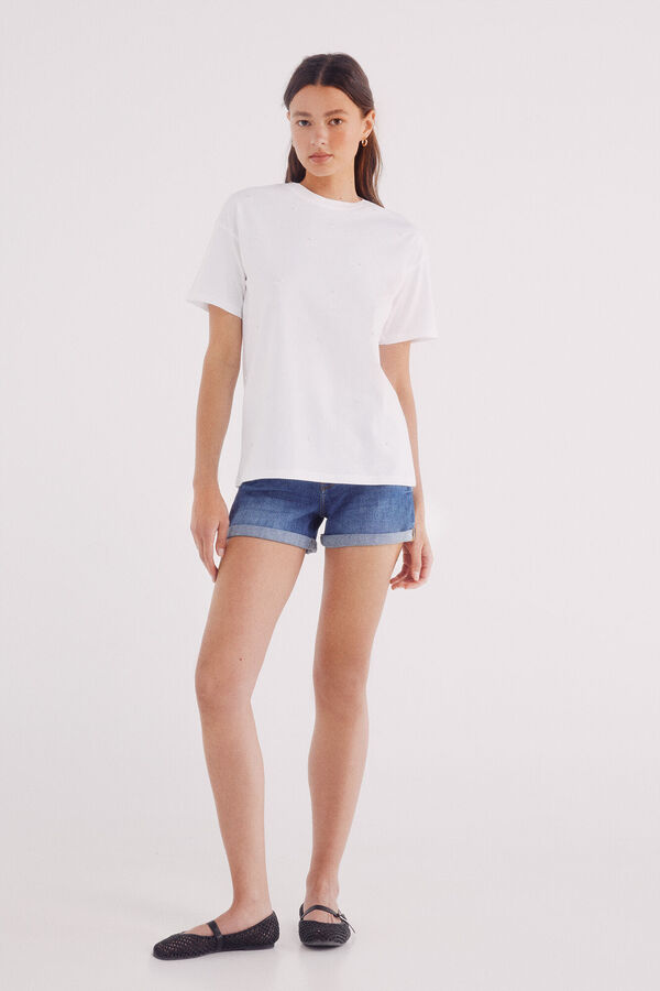 Springfield Front pearl T-shirt printed