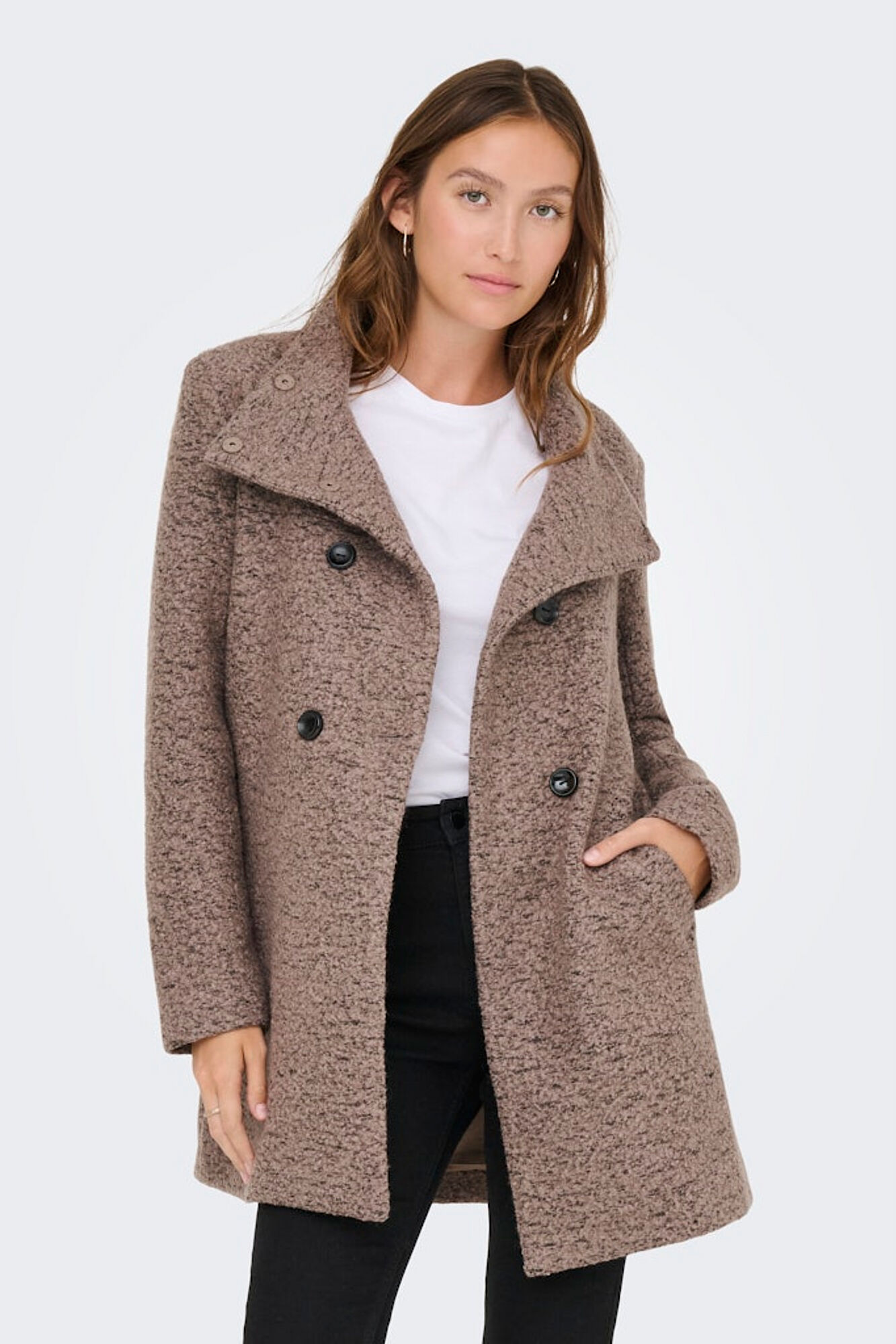 Only Abrigo teddy midi