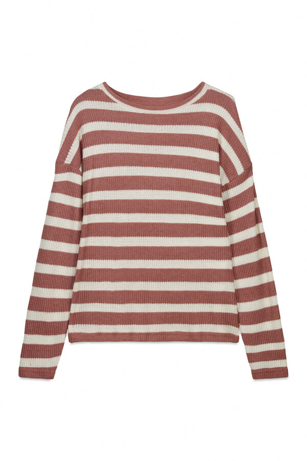 Springfield Striped thin long sleeve jumper pink